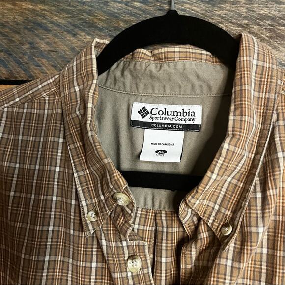 Columbia‎ Brown Plaid Button Down Shirt Size XL - Picture 9 of 10